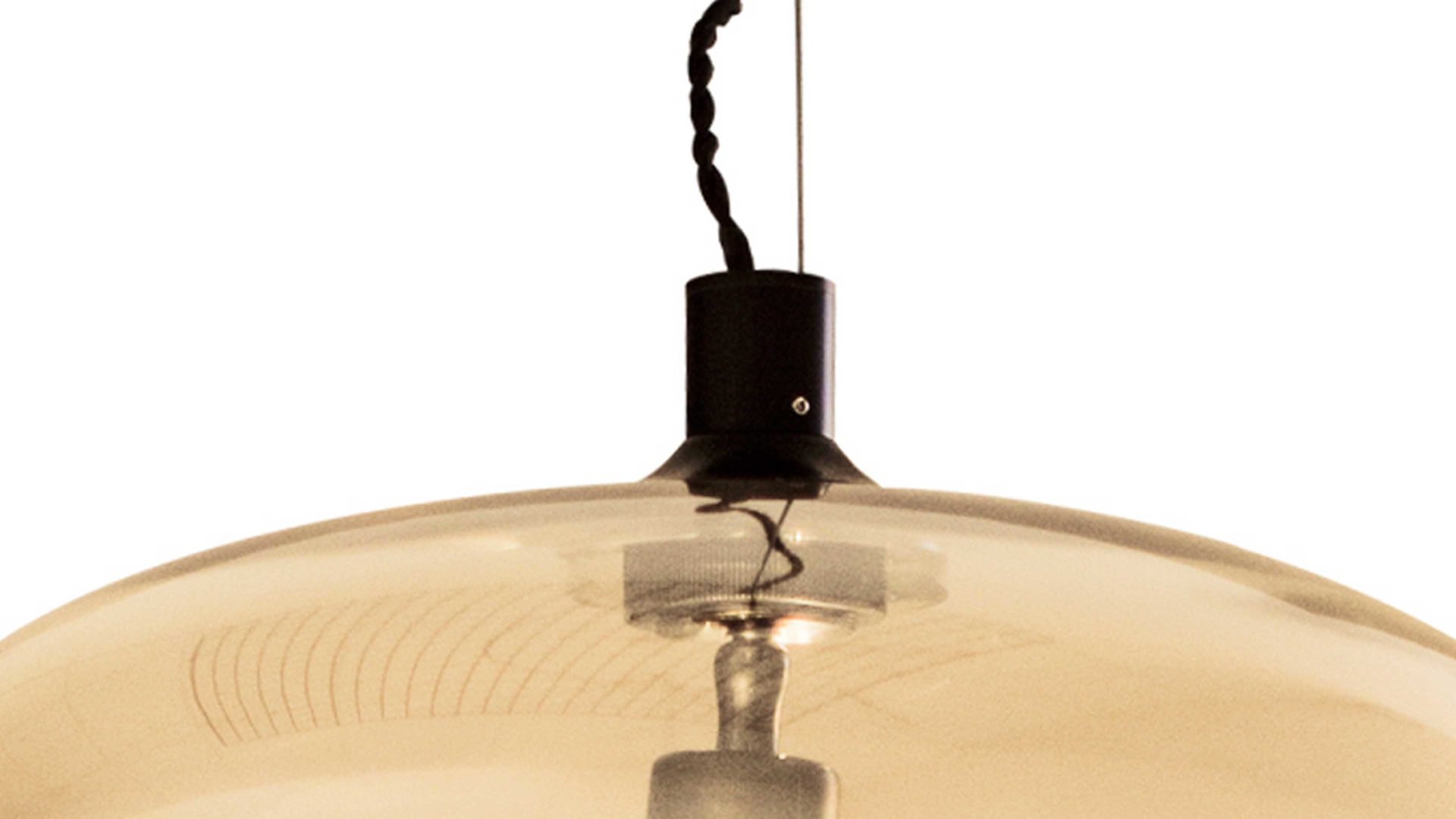 Pendelleuchte By rydens aus Glas in Braun BY RYDÉNS Hängeleuchte Bellissimo Grande amberfarbenes Glas - Durchmesser ca. 40 cm