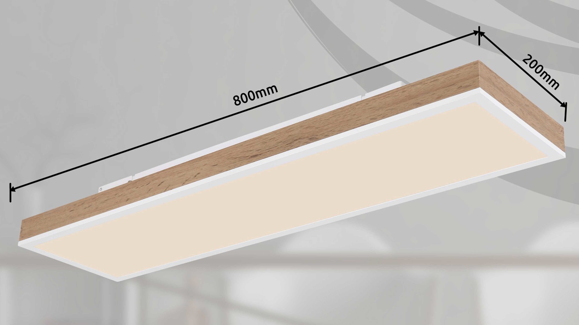 Deckenleuchte Globo lighting aus Holz in Holzfarben GLOBO Leuchten Serie Doro - Deckenleuchte mit Farbwechsler Holz & Graphit – Länge ca. 80 cm