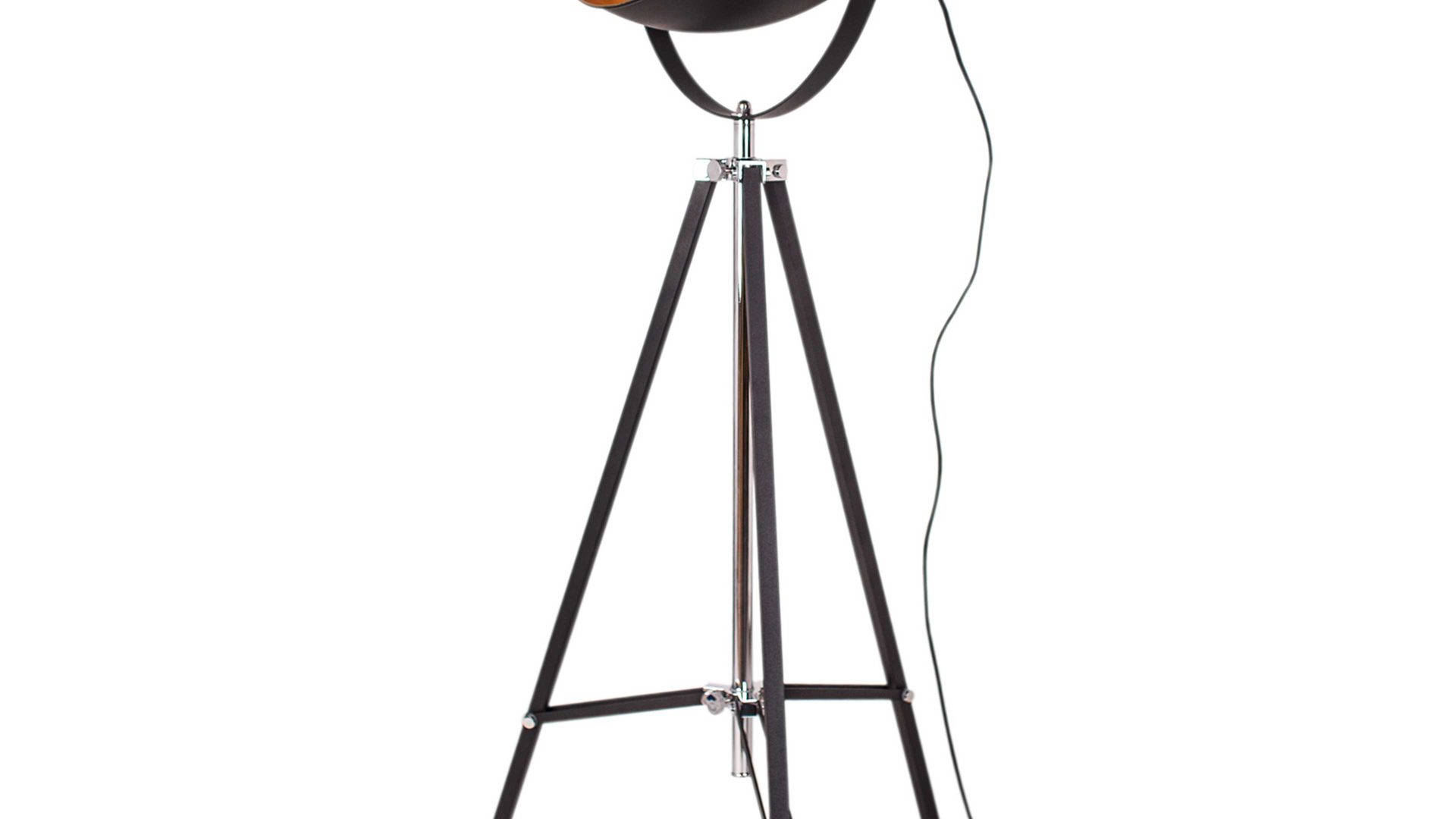 Stehleuchte By rydens aus Metall in Schwarz BY RYDÉNS Stehleuchte Captain schwarz & goldenes Metall - Höhe ca. 170 cm