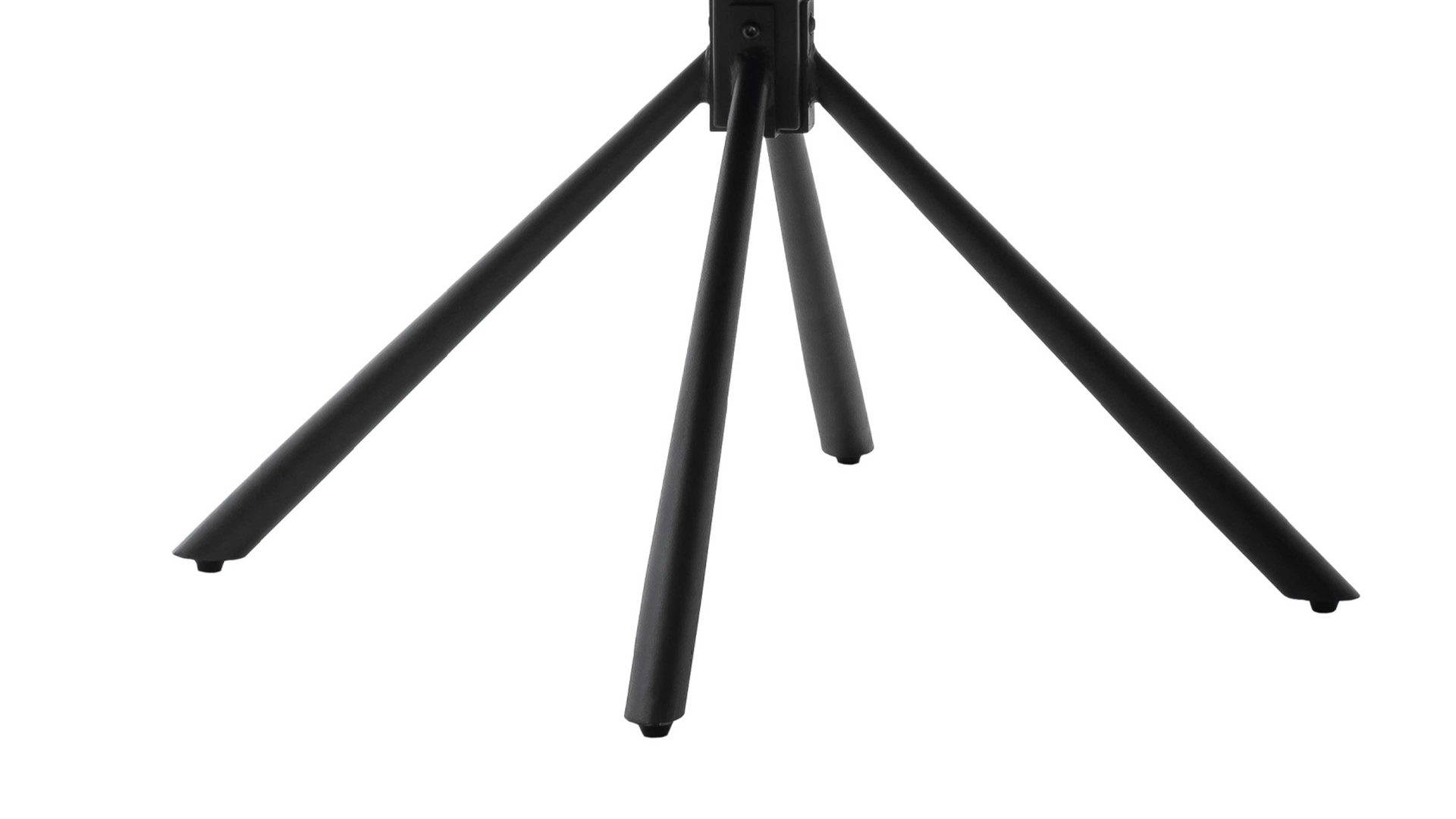 Vierfußstuhl Mca furniture aus Stoff in Hellgrau Armlehnstuhl mit Drehfunktion hellgrauer Strukturbezug & schwarzes Metall