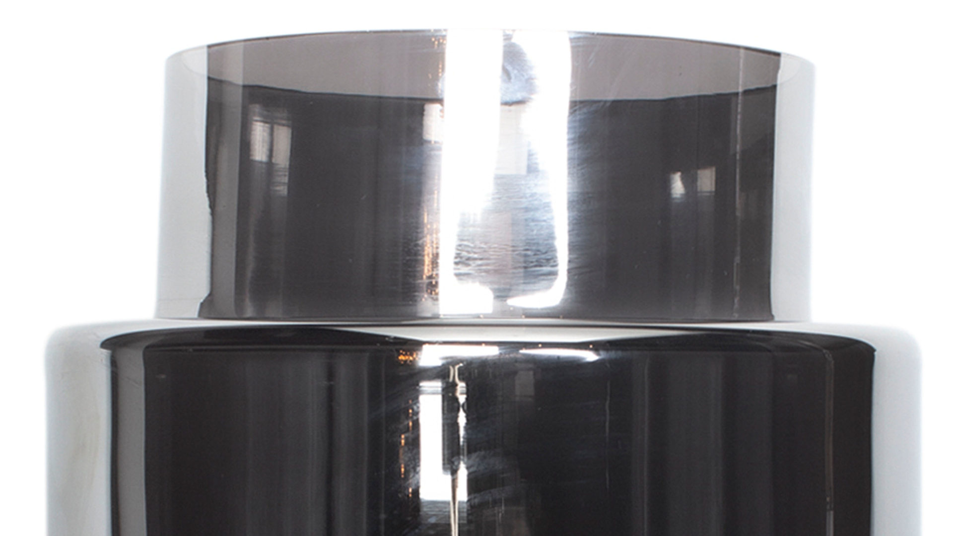 Tischleuchte By rydens aus Glas in Grau BY RYDÉNS Leuchten Serie Ebbot - Tischleuchte rauchgraues Glas - Höhe ca. 37 cm