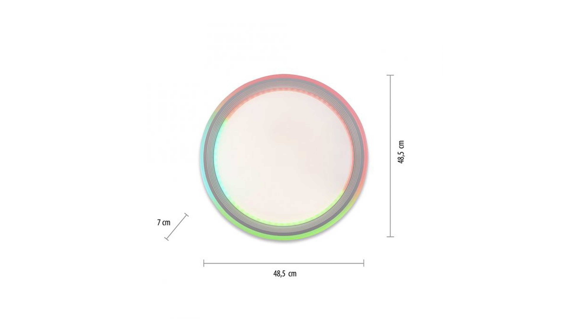 Deckenleuchte Just light. (leuchtendirekt) aus Kunststoff in Weiß JUST LIGHT. Deckenlampe Spheric weißer Kunststoff - Durchmesser ca. 48 cm