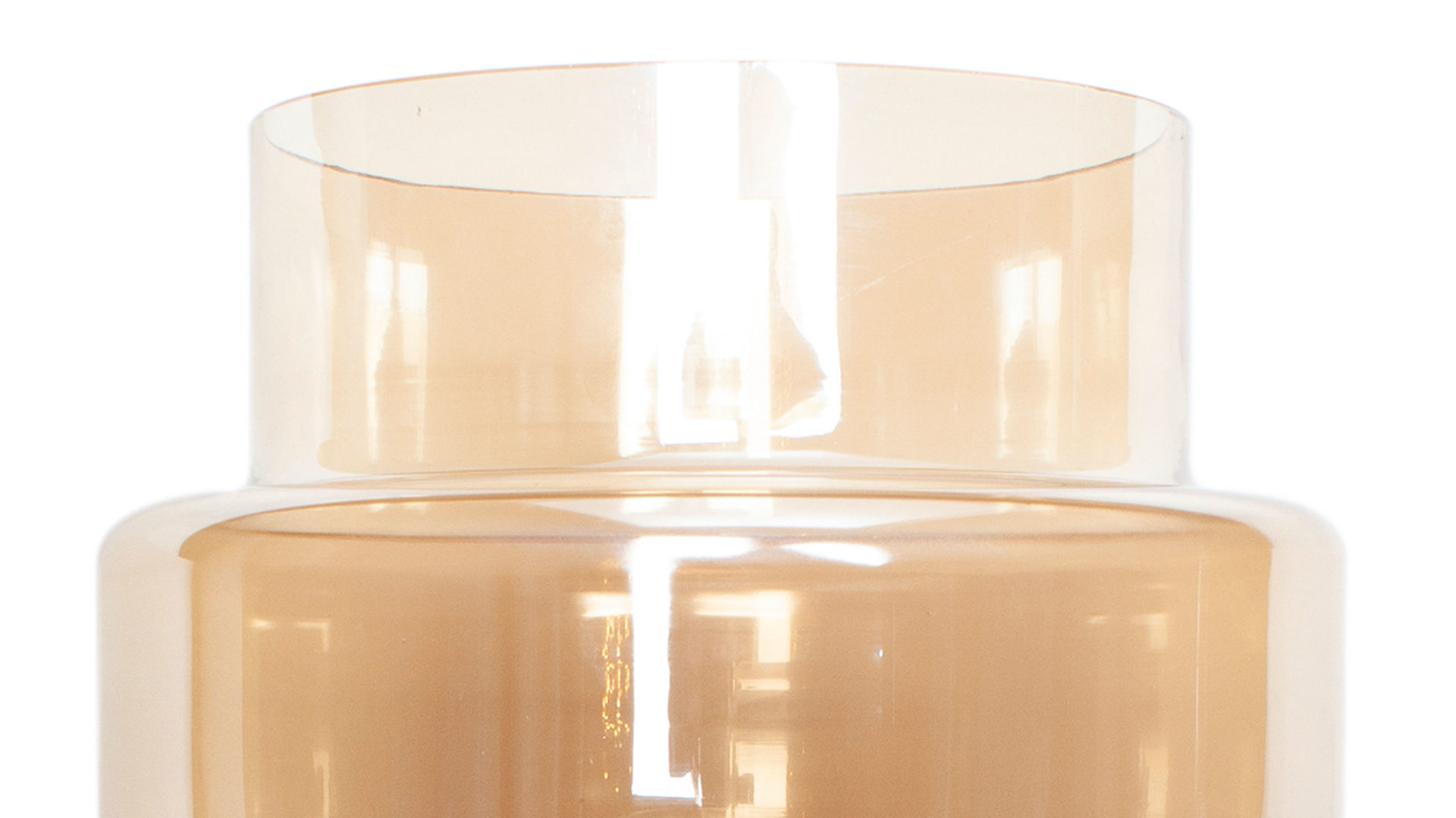 Tischleuchte By rydens aus Glas in Braun BY RYDÉNS Leuchten Serie Ebbot -  Tischleuchte amberfarbenes Glas - Höhe ca. 37 cm