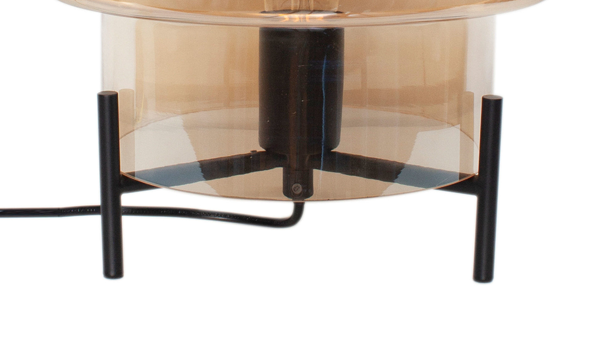 Tischleuchte By rydens aus Glas in Braun BY RYDÉNS Leuchten Serie Ebbot -  Tischleuchte amberfarbenes Glas - Höhe ca. 37 cm