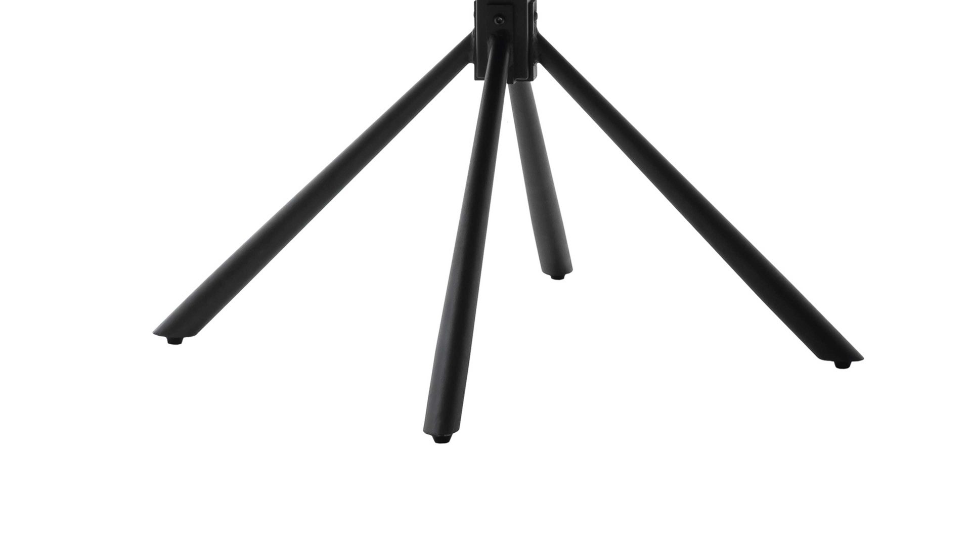 Vierfußstuhl Mca furniture aus Stoff in Beige Armlehnstuhl mit Drehfunktion cremefarbener Strukturbezug & schwarzes Metall