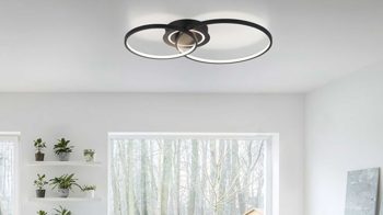 Deckenleuchte Just light. (leuchtendirekt) aus Metall in Schwarz JUST LIGHT. Leuchten Serie Asmina mattschwarzes Metall - ca. 69 x 55 cm