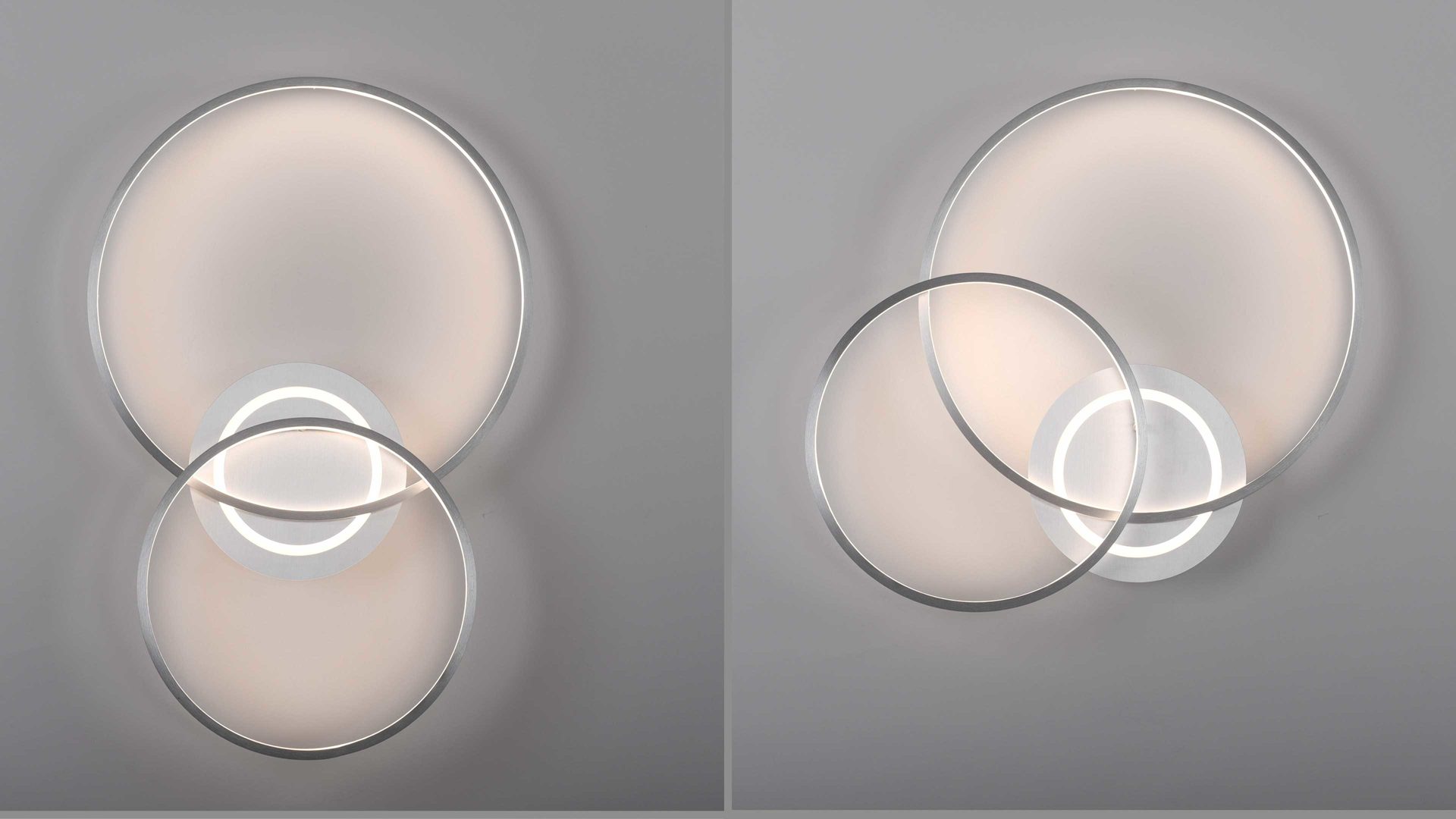 Deckenleuchte Just light. (leuchtendirekt) aus Metall in Aluminium JUST LIGHT. Leuchten Serie Asmina alufarbenes Metall - ca. 69 x 55 cm