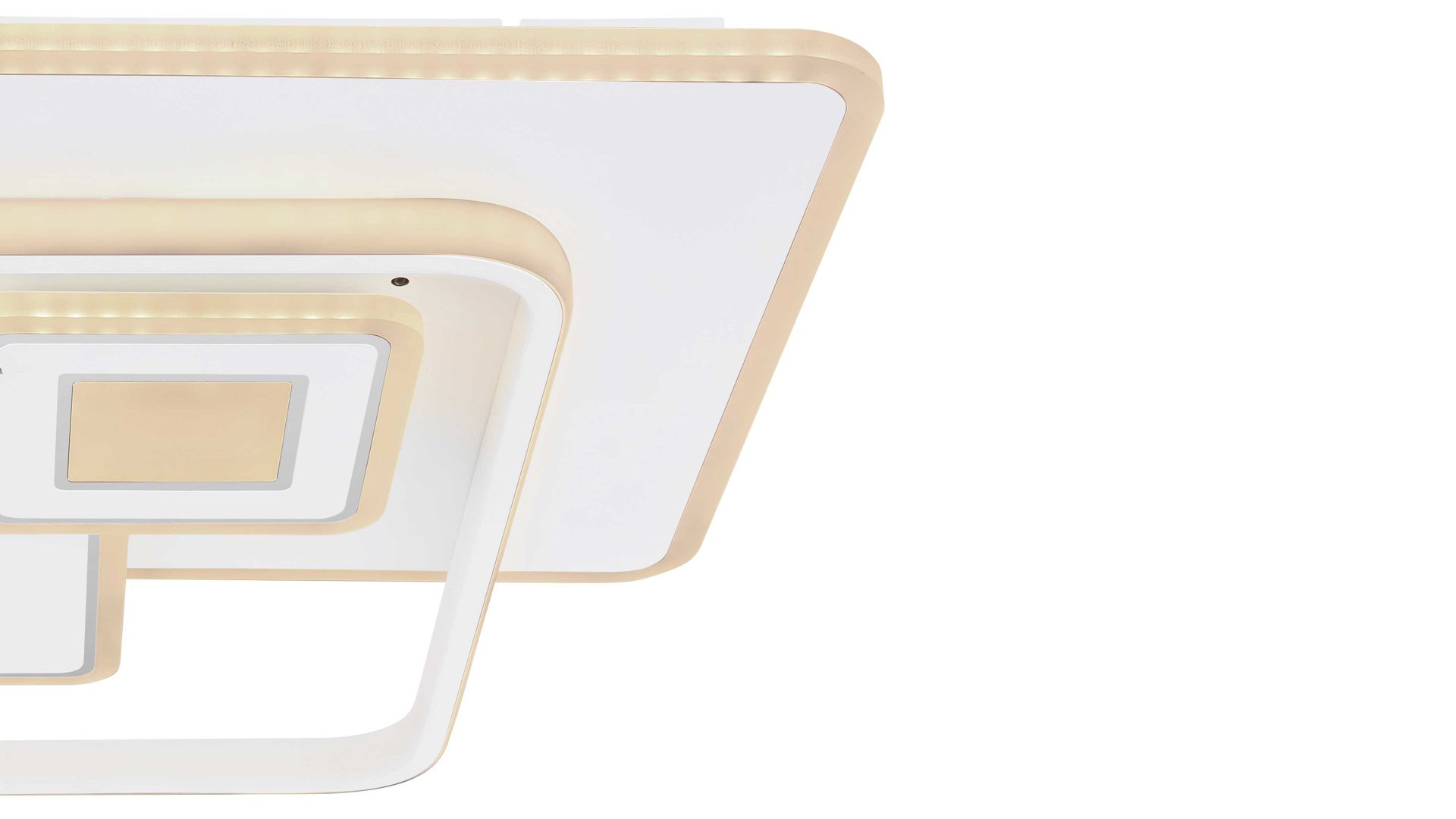 Deckenleuchte Globo lighting aus Metall in Weiß GLOBO Leuchten Serie Roderick - Deckenlampe als SmartLight weißes Metall & opalfarbenes Acryl - ca. 50 x 50 cm