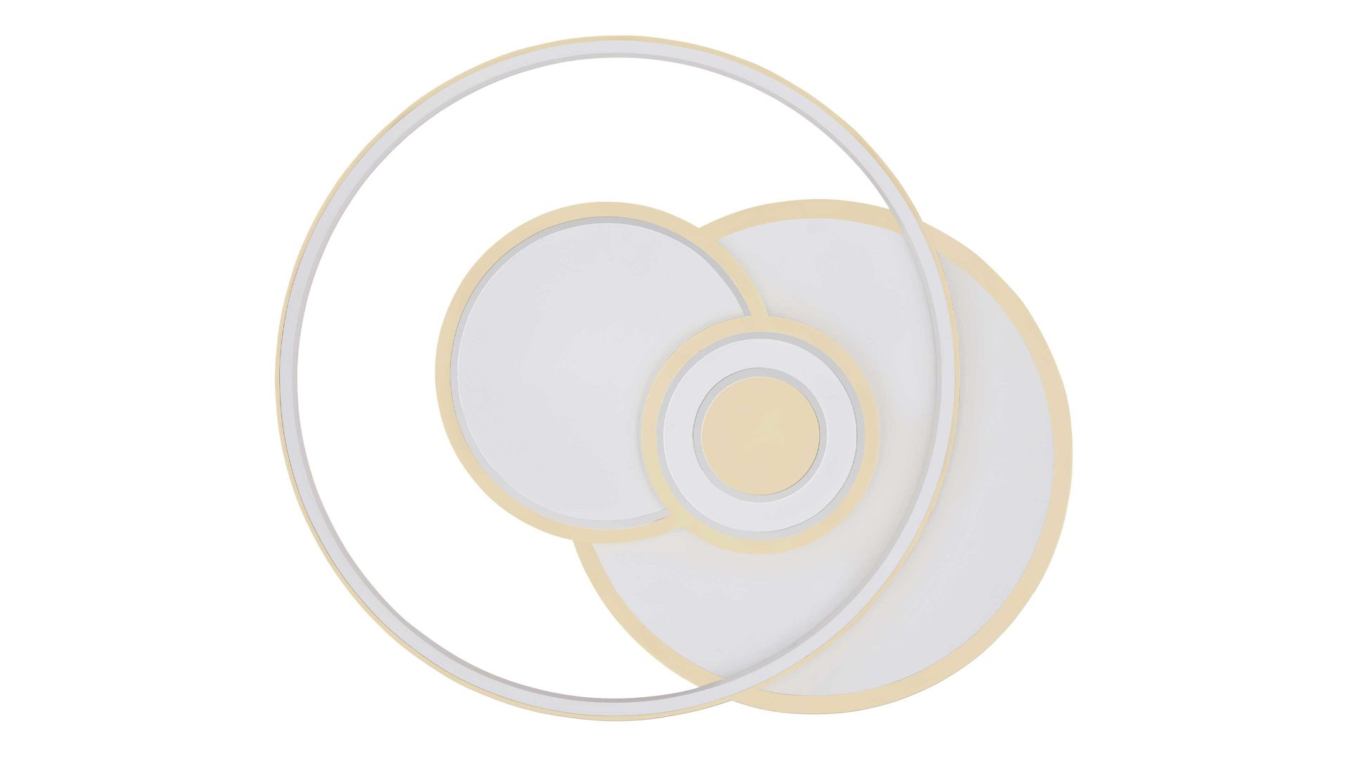 Deckenleuchte Globo lighting aus Metall in Weiß GLOBO Leuchten Serie Roderick weißes Metall & opalfarbenes Acryl - ca. 54 x 46 cm