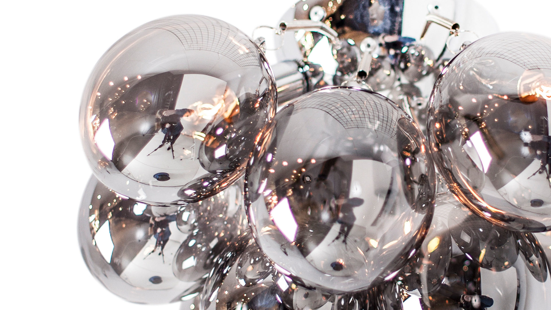 Deckenleuchte By rydens aus Glas in Grau BY RYDÉNS Leuchten Serie Gross Mini - Deckenleuchte rauchgraues Glas - Durchmesser ca. 30 cm