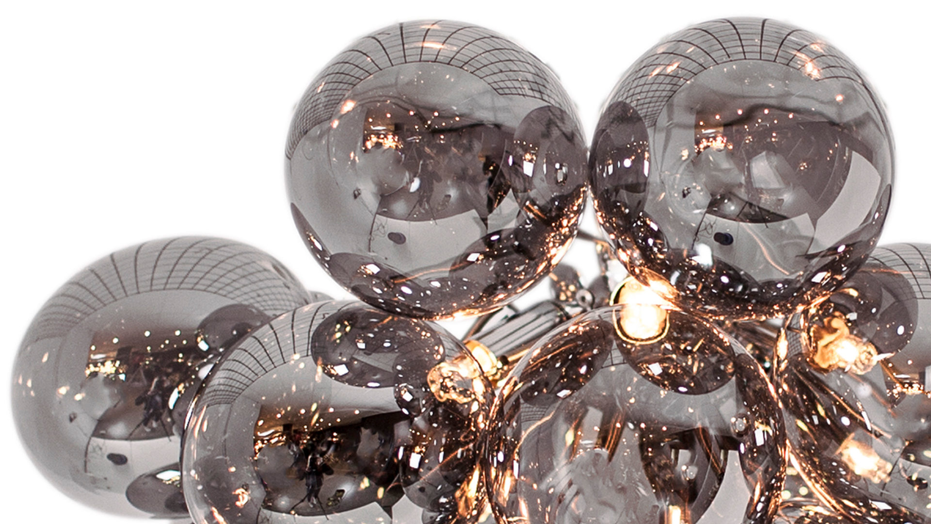 Pendelleuchte By rydens aus Glas in Grau BY RYDÉNS Leuchten Serie Gross - Hängeleuchte rauchgraues Glas - Durchmesser ca. 50 cm