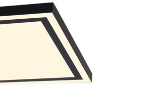 Deckenleuchte Just light. (leuchtendirekt) aus Metall in Schwarz JUST LIGHT. Leuchten Serie Tuya - per App steuerbare Deckenlampe schwarzes Metall & weißes Acryl - ca. 45 x 45 cm