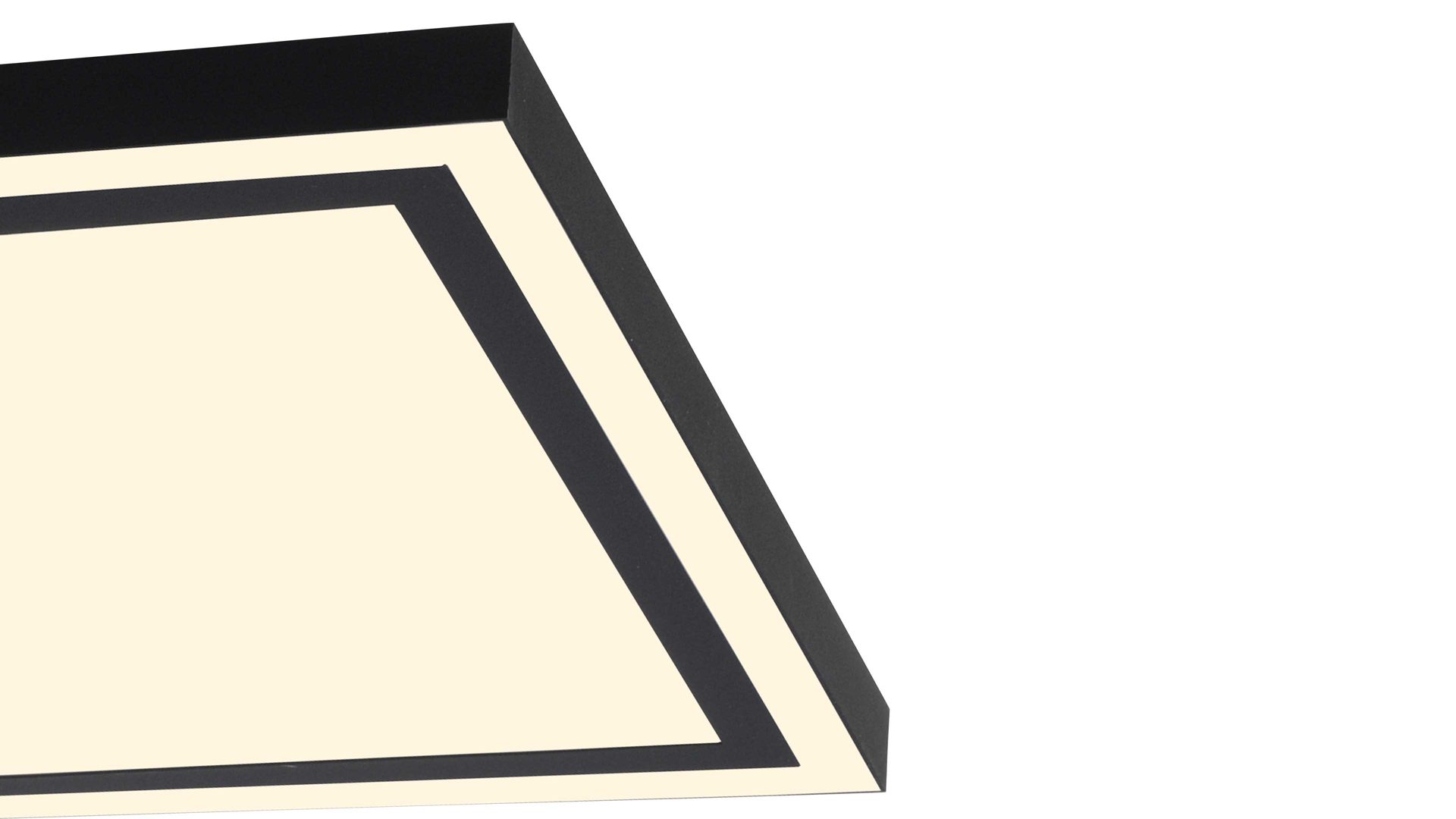 Deckenleuchte Just light. (leuchtendirekt) aus Metall in Schwarz JUST LIGHT. Leuchten Serie Tuya - per App steuerbare Deckenlampe schwarzes Metall & weißes Acryl - ca. 30 x 30 cm