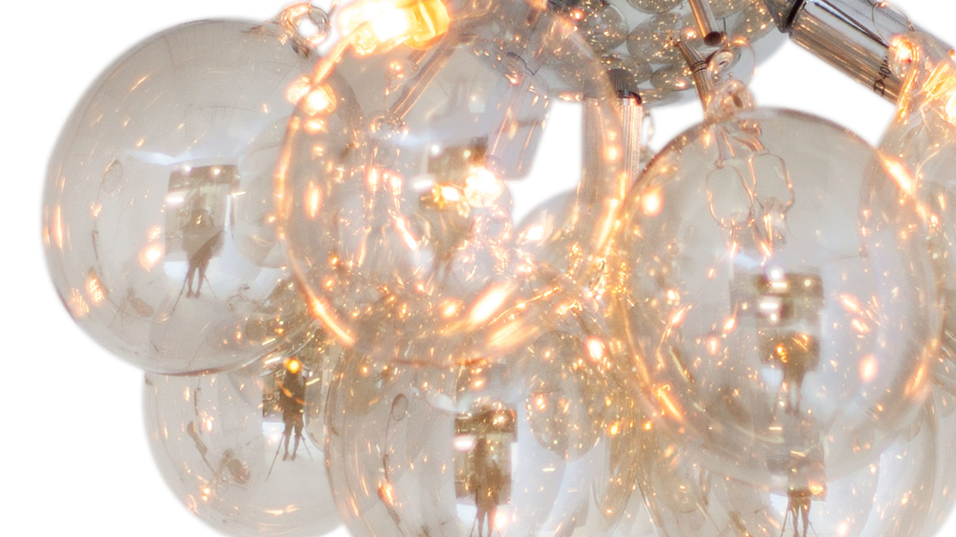 Deckenleuchte By rydens aus Glas in Braun BY RYDÉNS Leuchten Serie Gross Mini - Deckenleuchte amberfarbenes Glas - Durchmesser ca. 30 cm