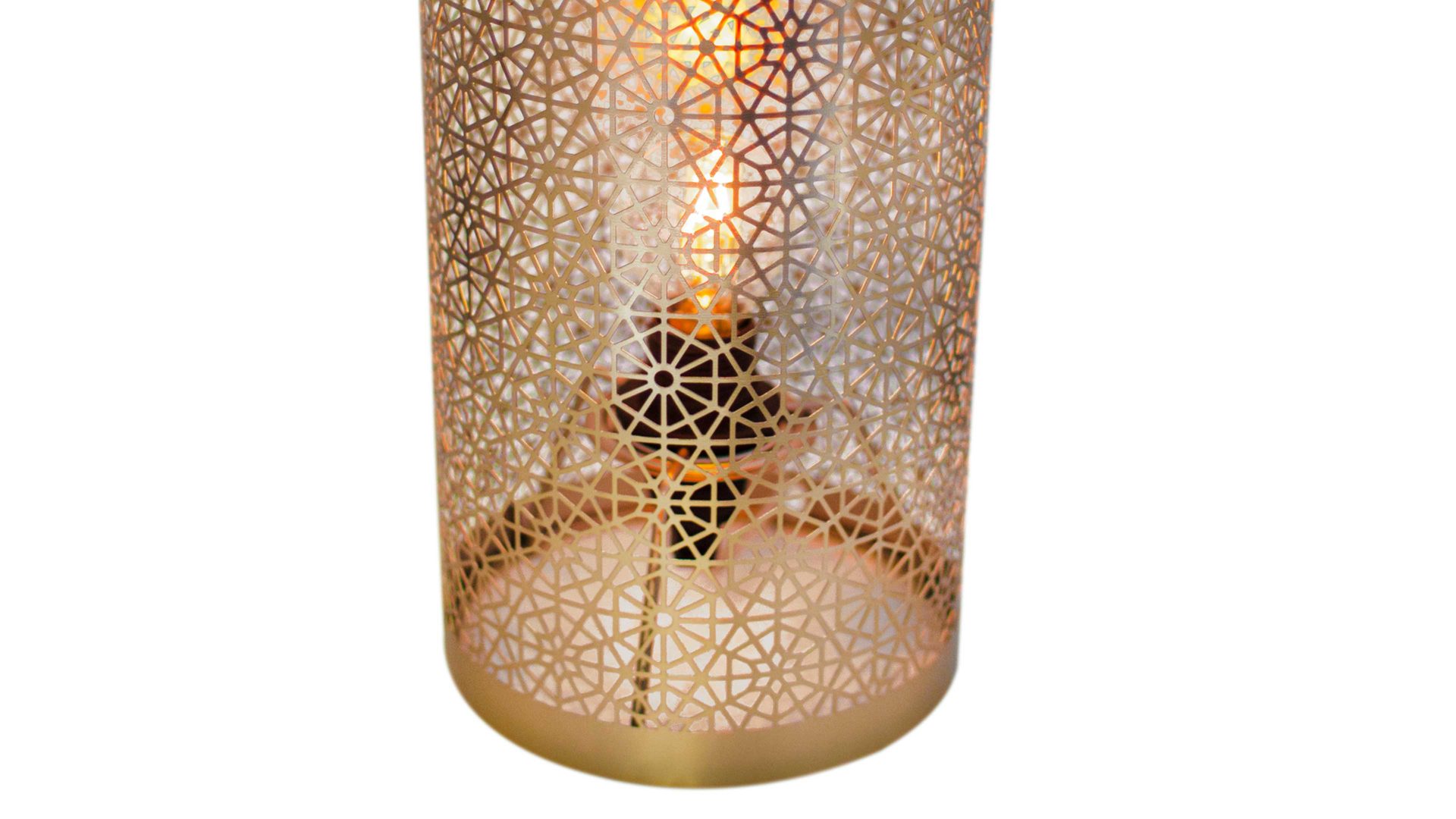 Tischleuchte By rydens aus Metall in Metallfarben BY RYDÉNS Leuchten Serie Hermine - Tischleuchte messingfarbenes Metall - Höhe ca. 28 cm