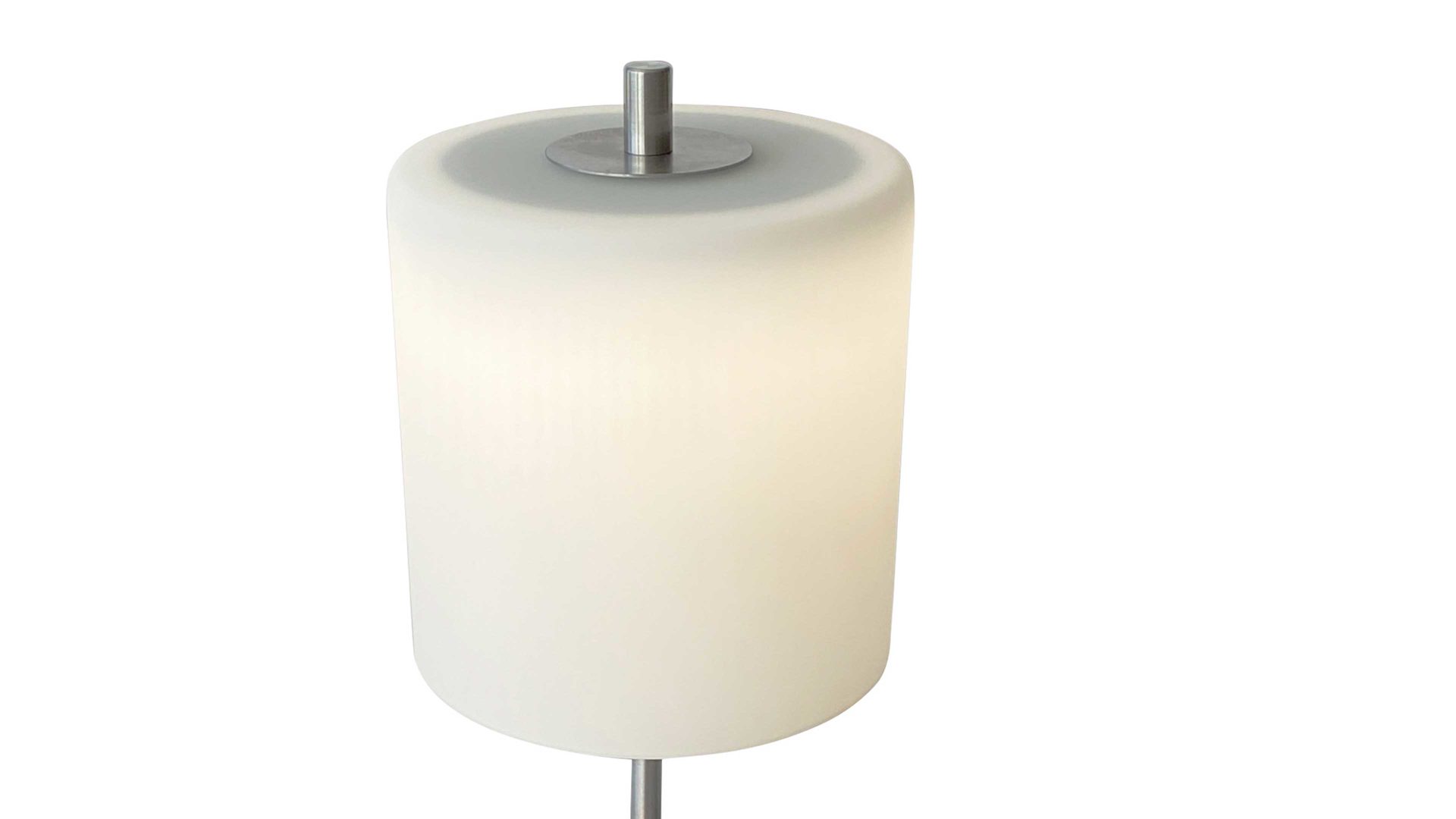 Tischleuchte Fh lighting aus Glas in Nickel FH LIGHTING Akku Leuchten Serie Riva opalweißes Glas & Nickel - Höhe ca. 35 cm