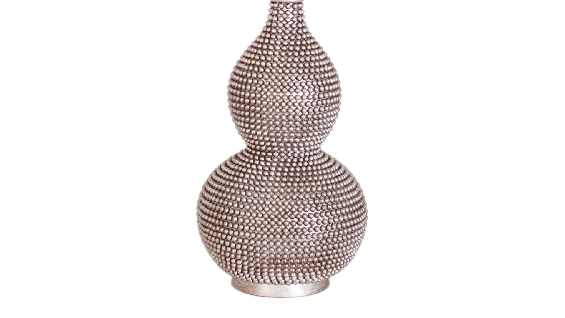 Tischleuchte By rydens aus Kunstharz in Metallfarben BY RYDÉNS Leuchten Serie Lofty - Tischleuchte Weiß & Silberfarben - Höhe ca. 57 cm