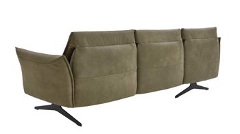 Ecksofa Koinor aus Leder in Grün KOINOR Polsterecke Vineto grüner Lederbezug India & Schwertkufen - ca.  207 x 272 cm