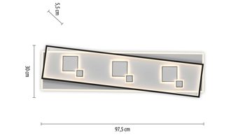 Deckenleuchte Paul neuhaus aus Metall in Weiß Paul Neuhaus Leuchten Serie Mailak weißes & schwarzes Metall - ca. 98 x 30 cm