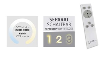 Deckenleuchte Just light. (leuchtendirekt) aus Metall in Metallfarben JUST LIGHT. Leuchten Serie Asmin - Deckenleuchte Metall - Länge ca. 99 cm