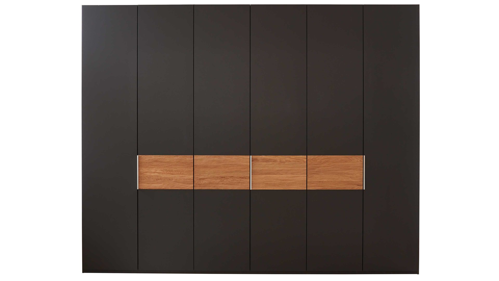 Kleiderschrank Wiemann | oeseder aus Holz in Dunkelgrau WIEMANN Schlafzimmerserie Acapulco - Kleiderschrank Graphit & Riffholz - sechs Türen, Breite ca. 300 cm