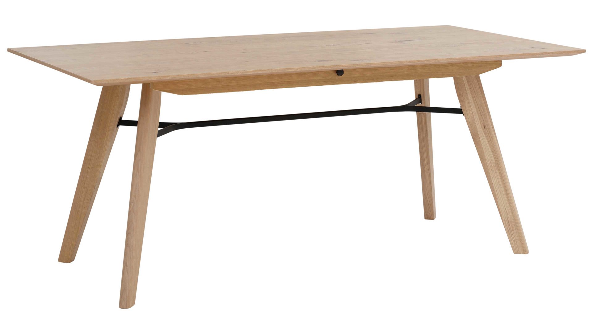 Auszugtisch combinessa aus Leder in Holzfarben Hell Combinessa Serie Ganza - Auszugtisch 5403 biancofarbene Asteiche - ca. 180 - 220 x 90 cm