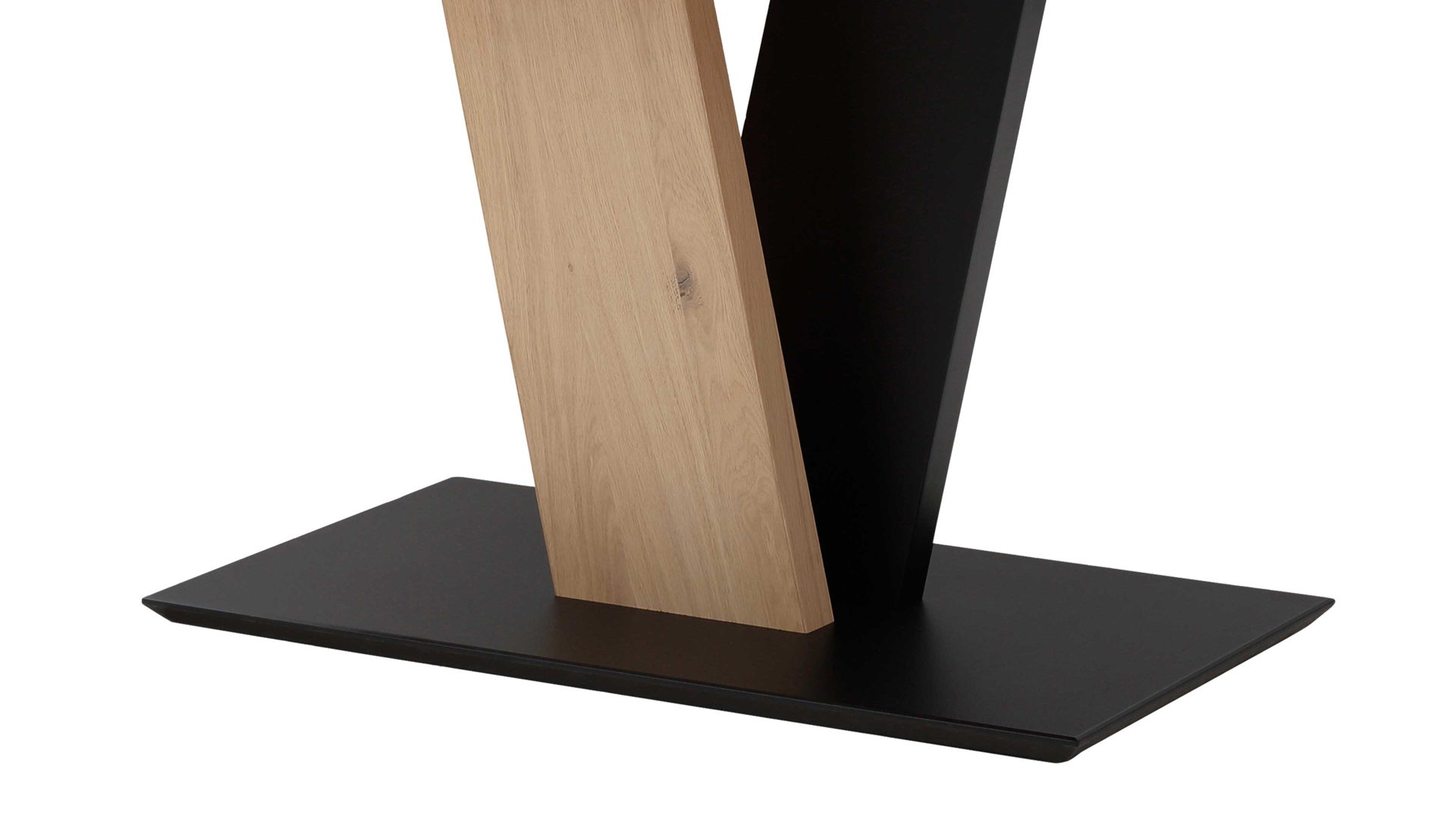 Auszugtisch combinessa aus Holz in Schwarz Combinessa Serie Ganza - Funktions-Esstisch 5402 Artisan Eiche & Schwarz - ca. 120 - 168 x 90 cm