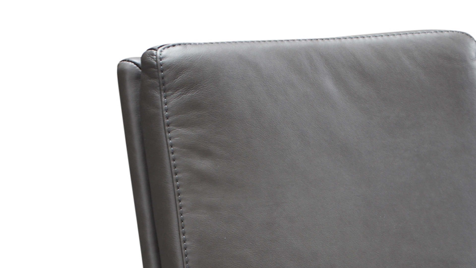 Schwingstuhl combinessa aus Leder in Grau Combinessa Serie Gavello - Schwingstuhl 6155 graues LongLife-Dickleder Cloud 83 & Edelstahlgestell