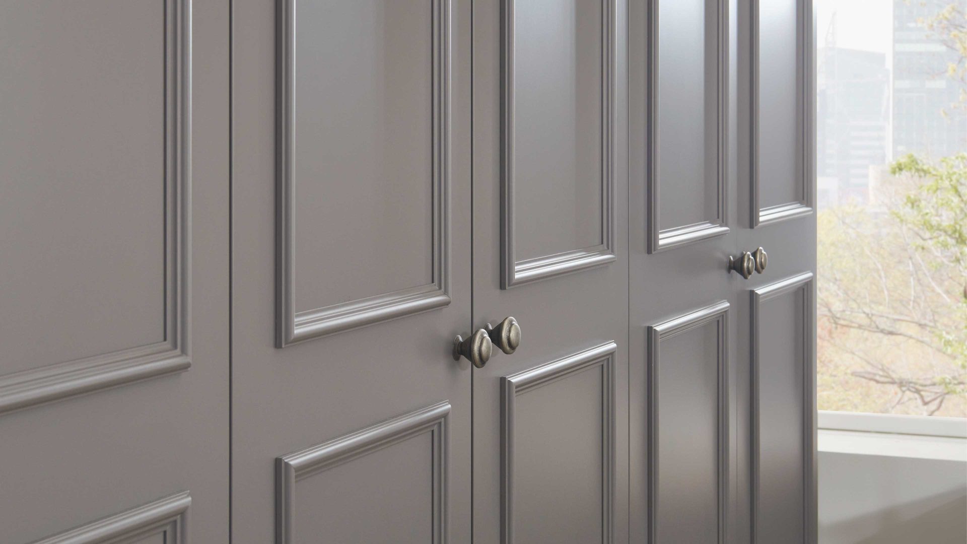 Komplettzimmer C. disselkamp aus Holz in Grau C.DISSELKAMP Schlafzimmerserie Charleston - Komplettzimmer manhattangrauer Lack & Wildeiche - Liegefläche ca. 180 x 200 cm