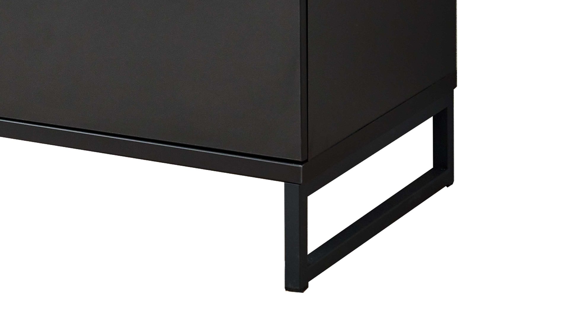 Wohnwand Ideal möbel aus Holz in Dunkelgrau Wohnmöbel Serie Mountain - Wohnwand Cosmosgrau & Eiche Viking - dreiteilig, Breite ca. 297 cm