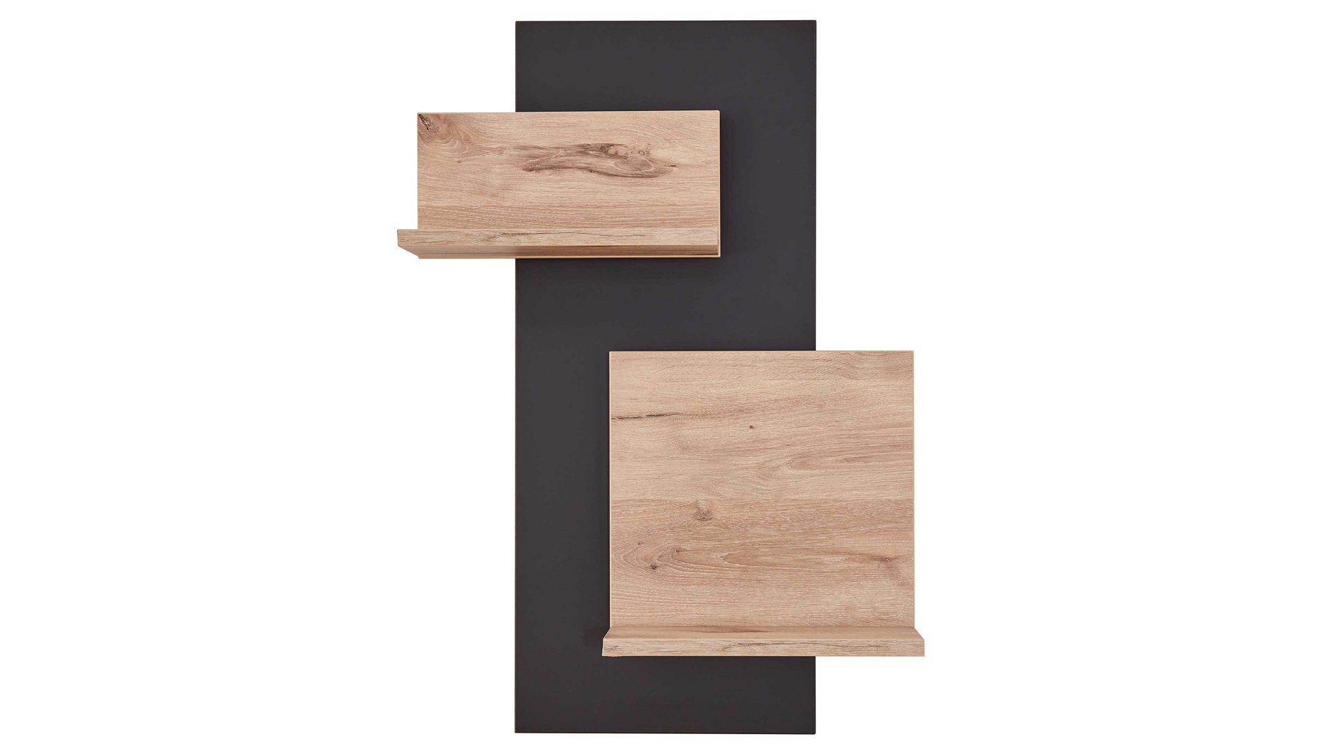 Wandregal Ideal möbel aus Holz in Holzfarben Wohnmöbel Serie Mountain - Wandregal Eiche Viking & Cosmosgrau - Höhe ca. 98 cm