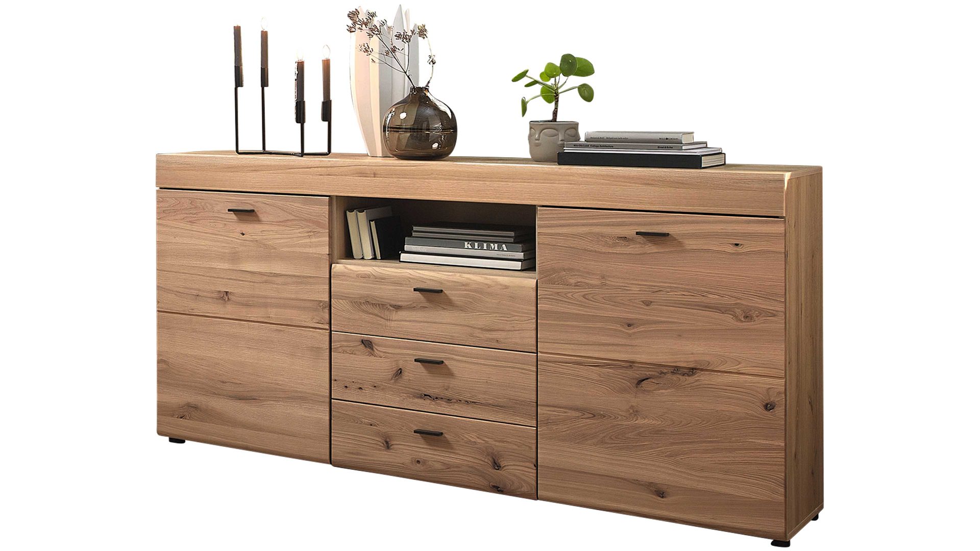 Sideboard Wohn-concept aus Holz in Holzfarben Wohnmöbel Serie Malaga - Sideboard Altesche - zwei Türen, drei Schubladen, Breite ca. 160 cm