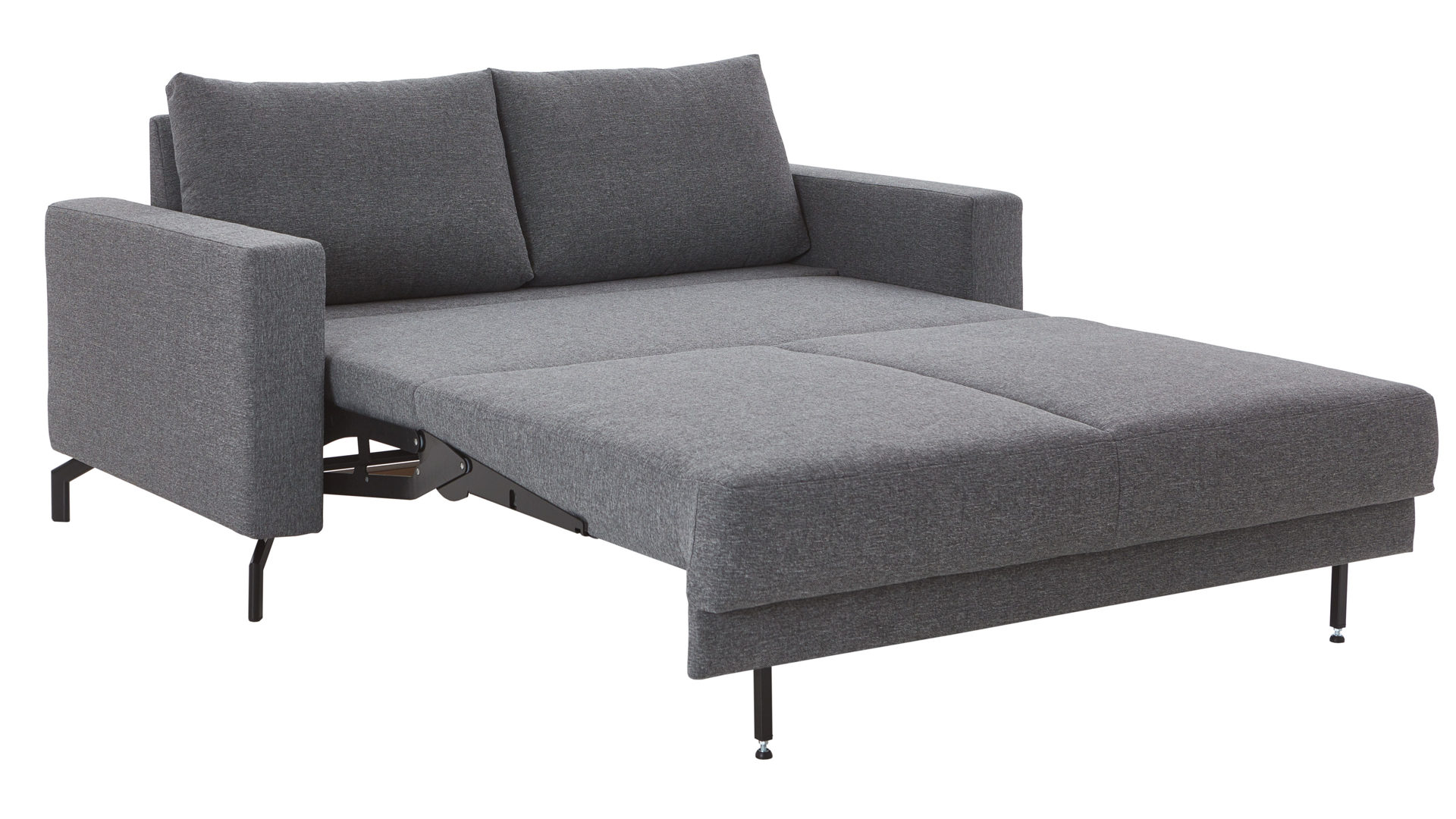Schlafsofa Nehl aus Stoff in Grau Schlafsofa Florida grauer Bezug Aura - Liegefläche ca. 140 x 200 cm