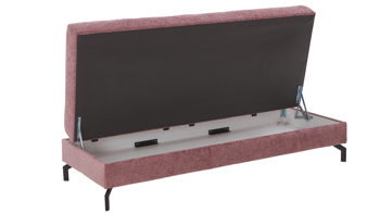 Schlafsofa Nehl aus Stoff in Rosa Schlafsofa Happy flamingofarbener Bezug Bendix - Liegefläche ca. 80 x 200 cm