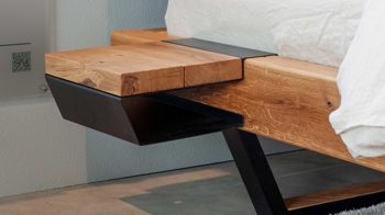 Nachtkommode 3s frankenmöbel aus Holz in Holzfarben 3S frankenmöbel Hängekonsole BE-0583 geölte Wildeiche - ca. 39 x 33 cm