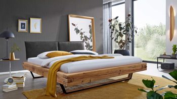 Bettgestell 3s frankenmöbel aus Holz in Holzfarben 3S frankenmöbel Bettgestell BE-0583 geölte Wildeiche - Liegefläche ca. 180 x 200 cm