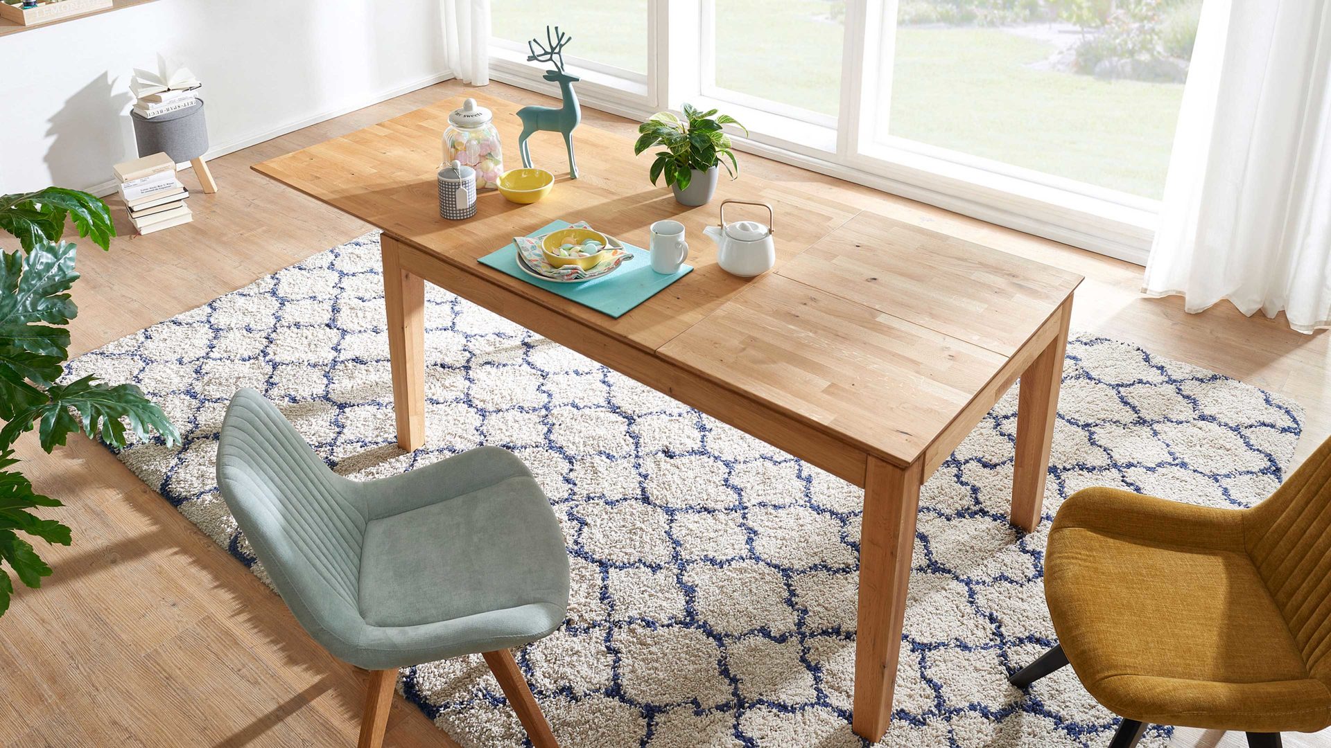 Auszugtisch 3s frankenmöbel aus Holz in Holzfarben 3S frankenmöbel Ausziehtisch Wildeiche - ca. 160 x 90 cm