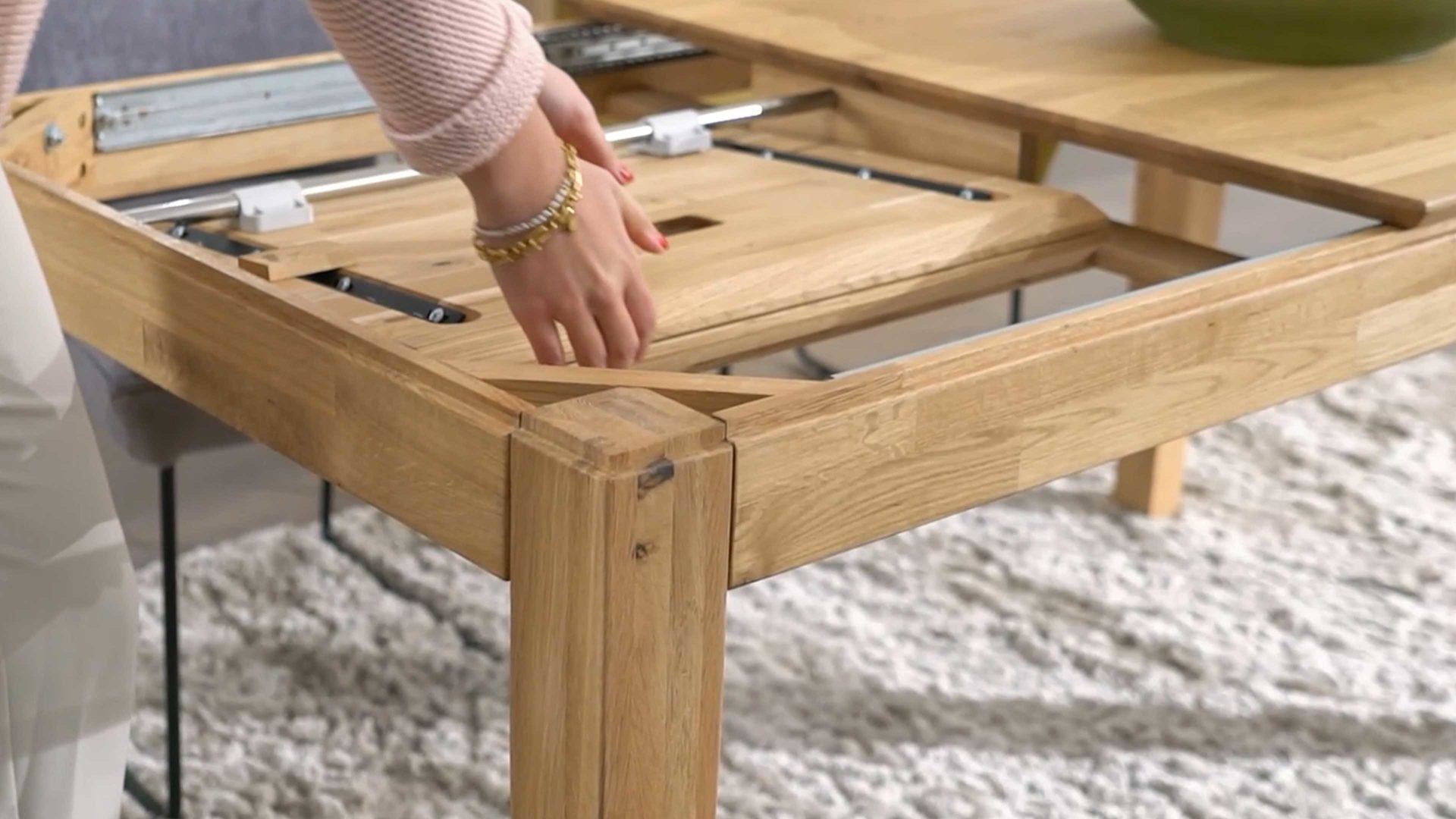 Auszugtisch 3s frankenmöbel aus Holz in Holzfarben 3S frankenmöbel Ausziehtisch Wildeiche - ca. 160 x 90 cm