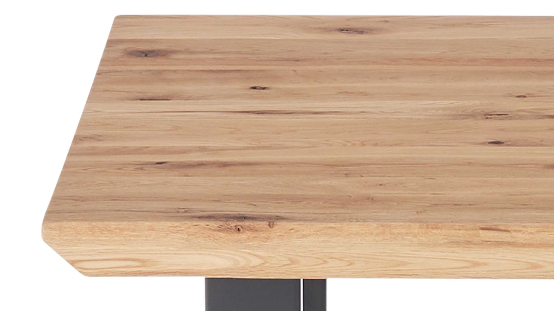 Couchtisch A better place furniture aus Holz in Holzfarben Couchtisch Asola Eiche & schwarzes Metall - ca. 70 x 70 cm