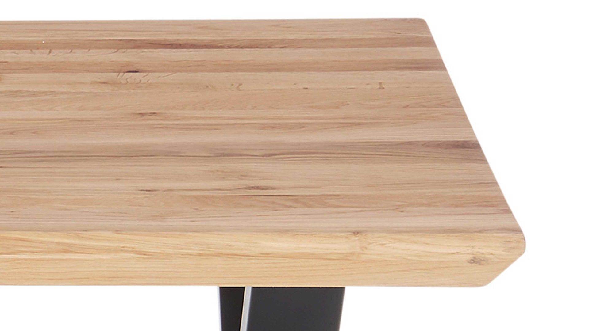 Couchtisch A better place furniture aus Holz in Holzfarben Couchtisch Asola Eiche & schwarzes Metall - ca. 110 x 70 cm