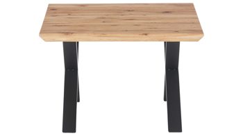 Couchtisch A better place furniture aus Holz in Holzfarben Couchtisch Asola Eiche & schwarzes Metall - ca. 70 x 70 cm