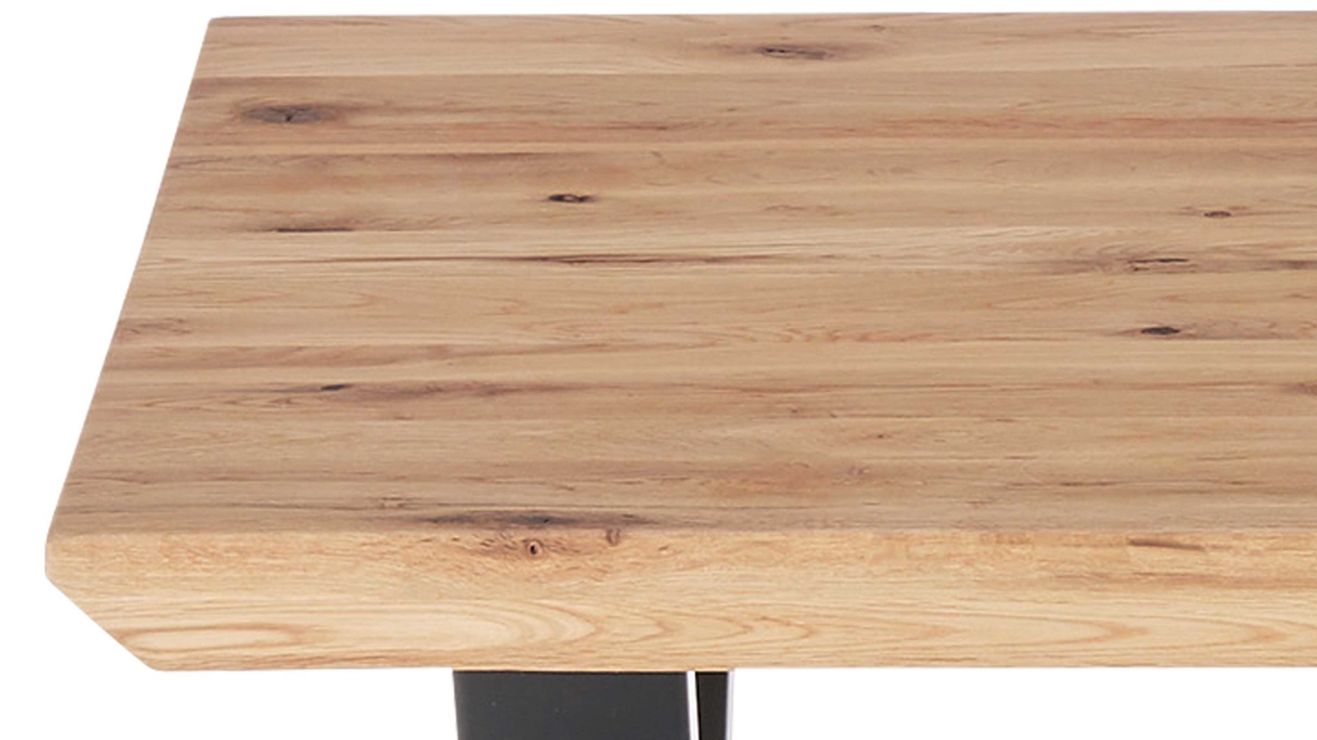 Couchtisch A better place furniture aus Holz in Holzfarben Couchtisch Asola Eiche & schwarzes Metall - ca. 110 x 70 cm