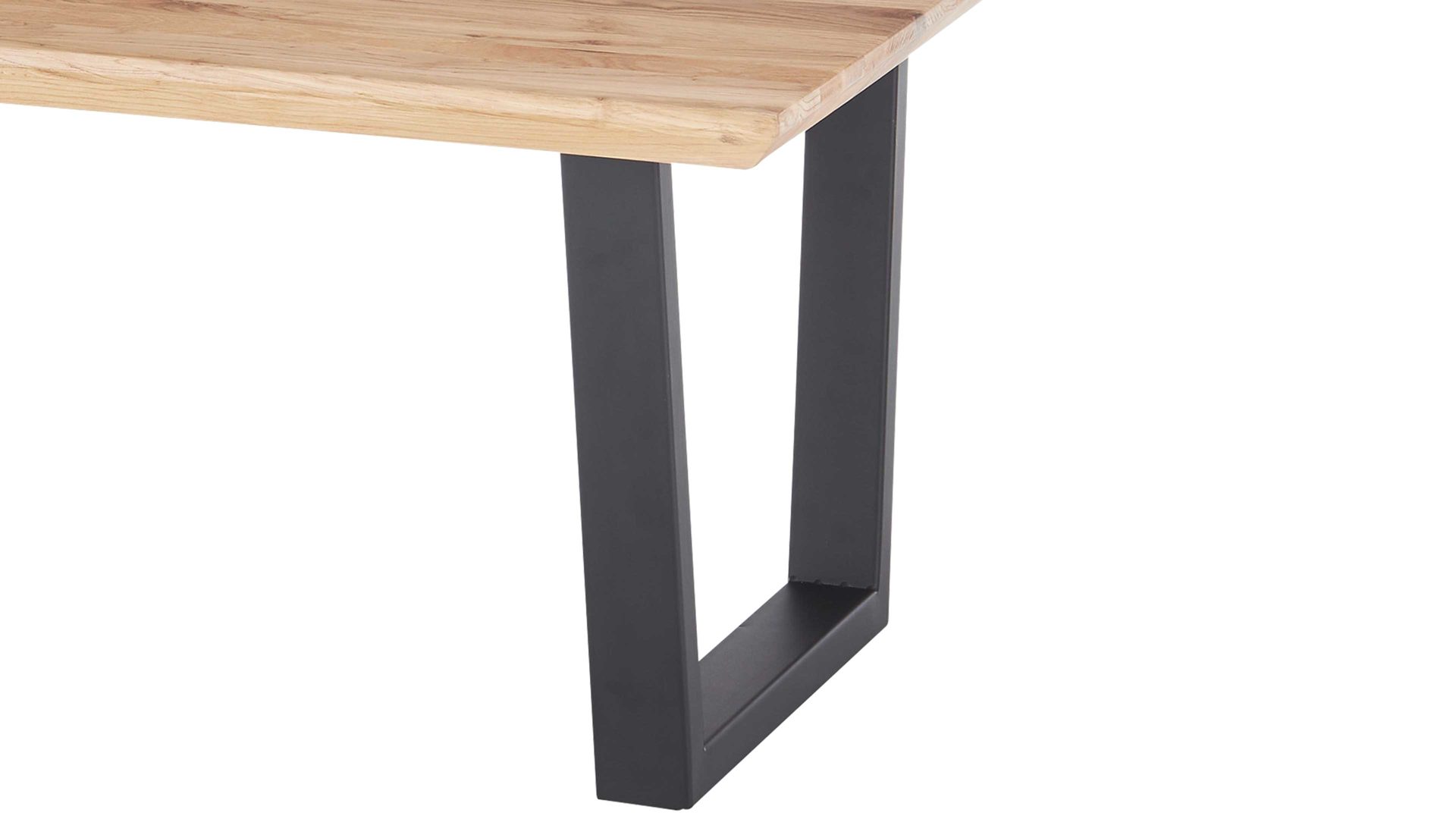 Couchtisch A better place furniture aus Holz in Holzfarben Couchtisch Asola Eiche & schwarzes Metall - ca. 110 x 70 cm