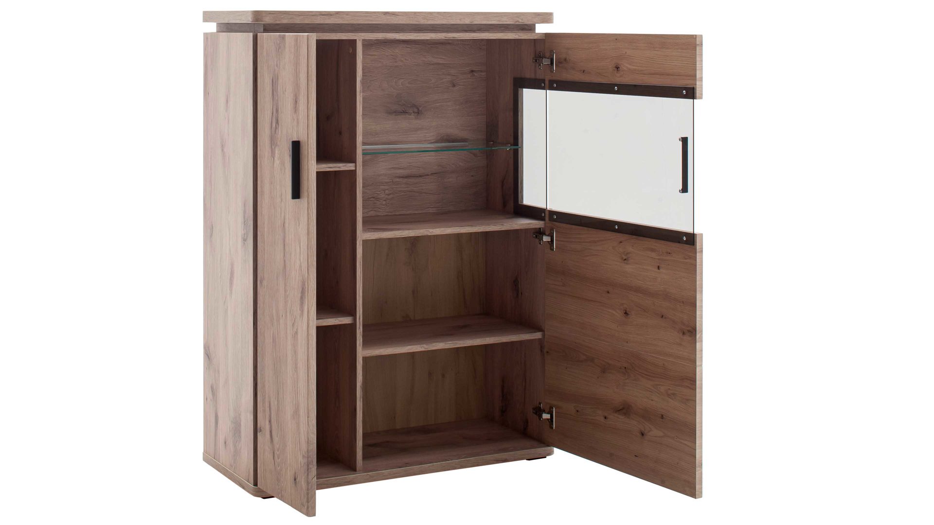 Highboard Mca furniture aus Holz in Holzfarben Wohnprogramm Modena - Highboard Viking Eiche - zwei Türen, Breite ca. 90 cm