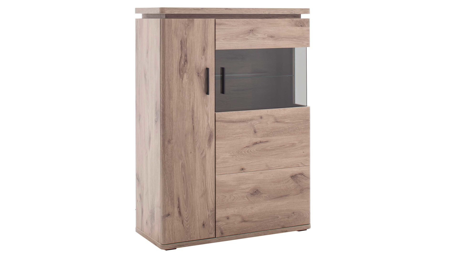 Highboard Mca furniture aus Holz in Holzfarben Wohnprogramm Modena - Highboard Viking Eiche - zwei Türen, Breite ca. 90 cm