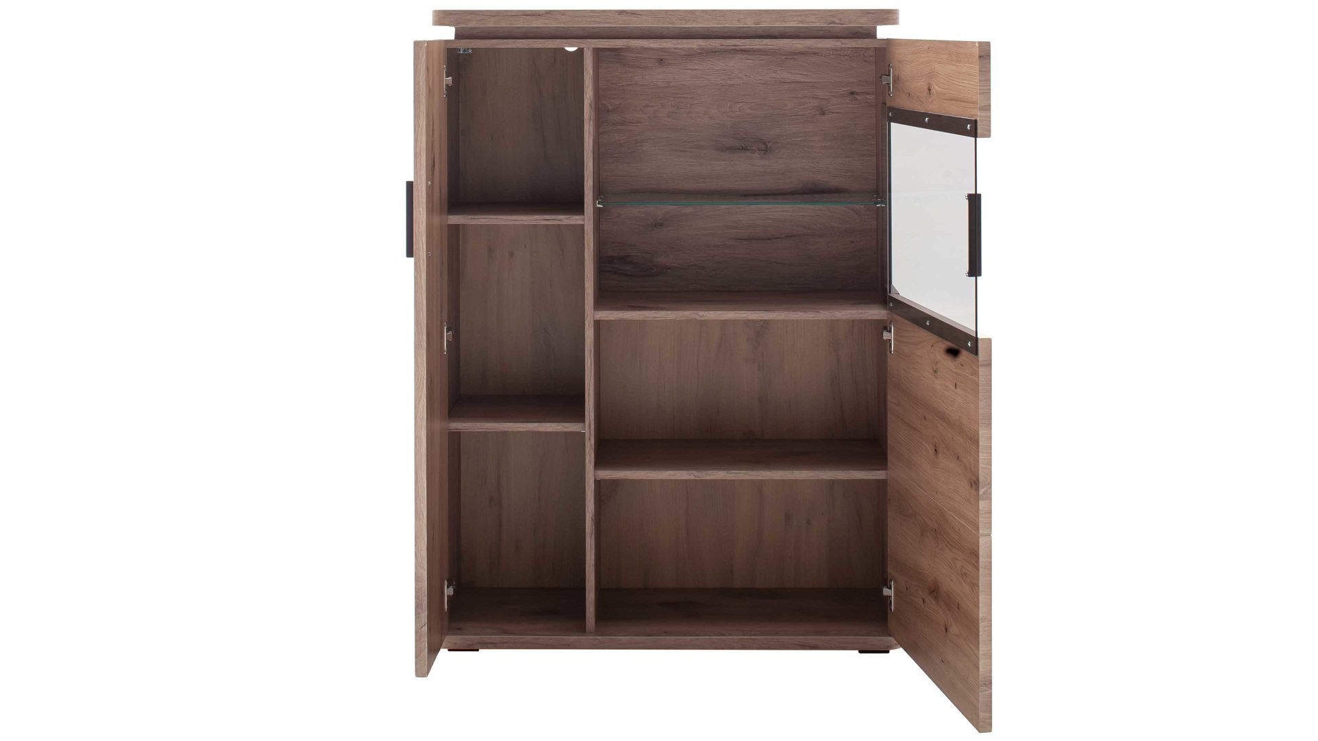 Wohnwand Mca furniture aus Holz in Holzfarben Wohnprogramm Modena - Wohnwand Set 3 Viking Eiche - dreiteilig, Breite ca. 310 cm