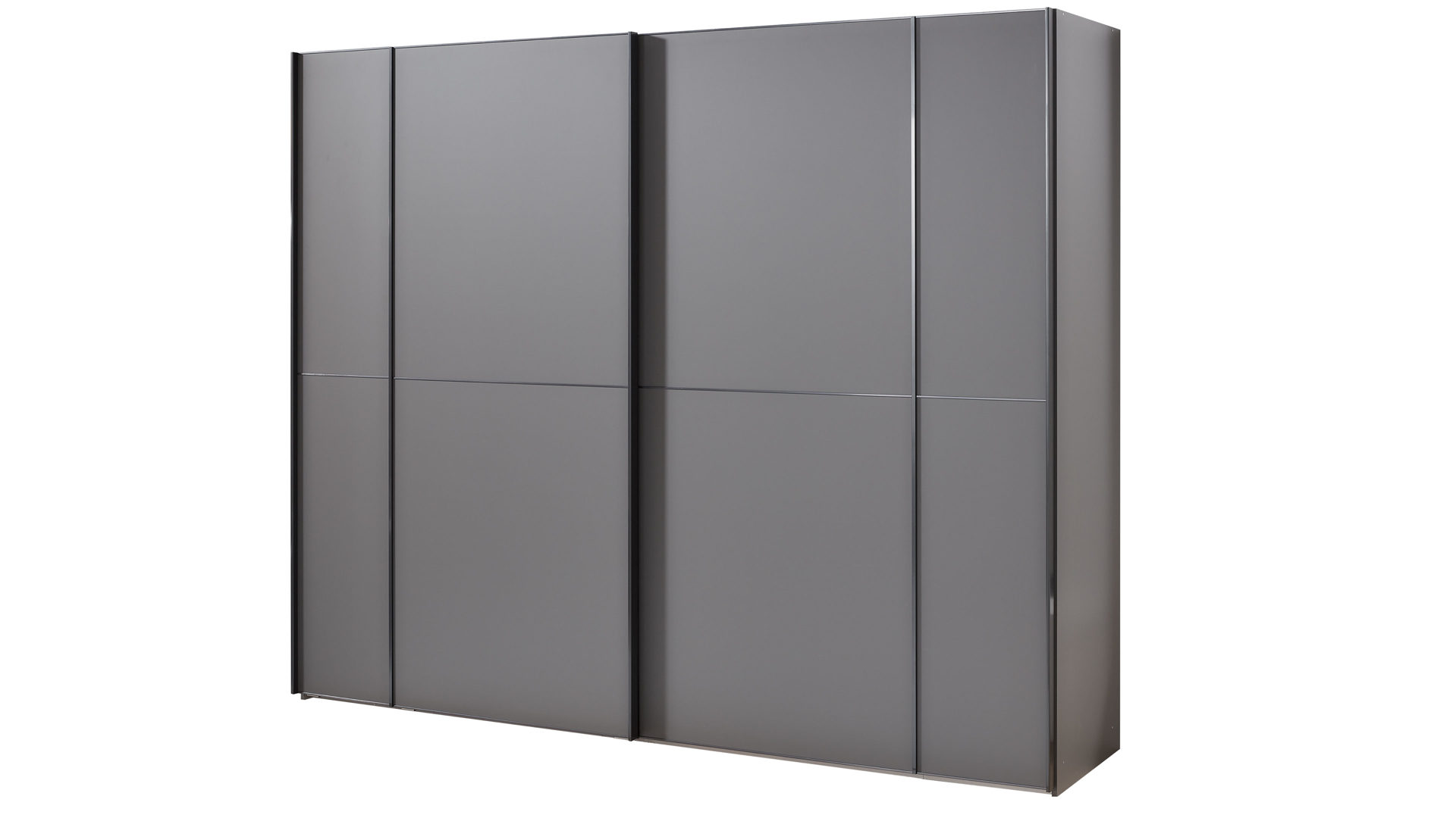 Kleiderschrank Staud aus Holz in Dunkelgrau STAUD Schwebetürenschrank Sonett Vulkanfarbene – zwei Türen, Breite ca. 270 cm