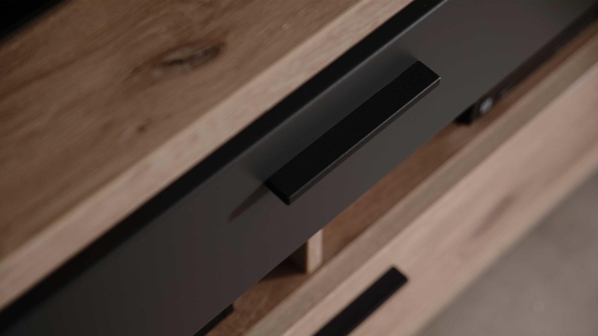 Highboard Mca furniture aus Holz in Holzfarben Wohnprogramm Modena - Highboard Viking Eiche - zwei Türen, Breite ca. 90 cm