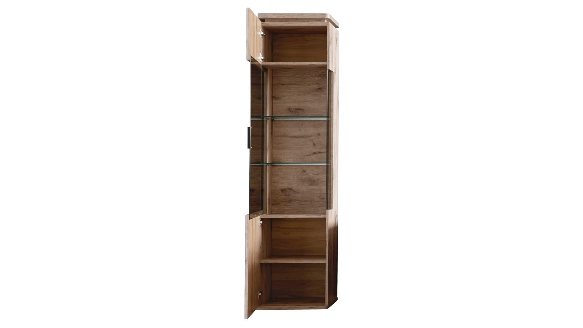 Wohnwand Mca furniture aus Holz in Holzfarben Wohnprogramm Modena - Wohnwand Set 2 Viking Eiche - vierteilig, Breite ca. 330 cm