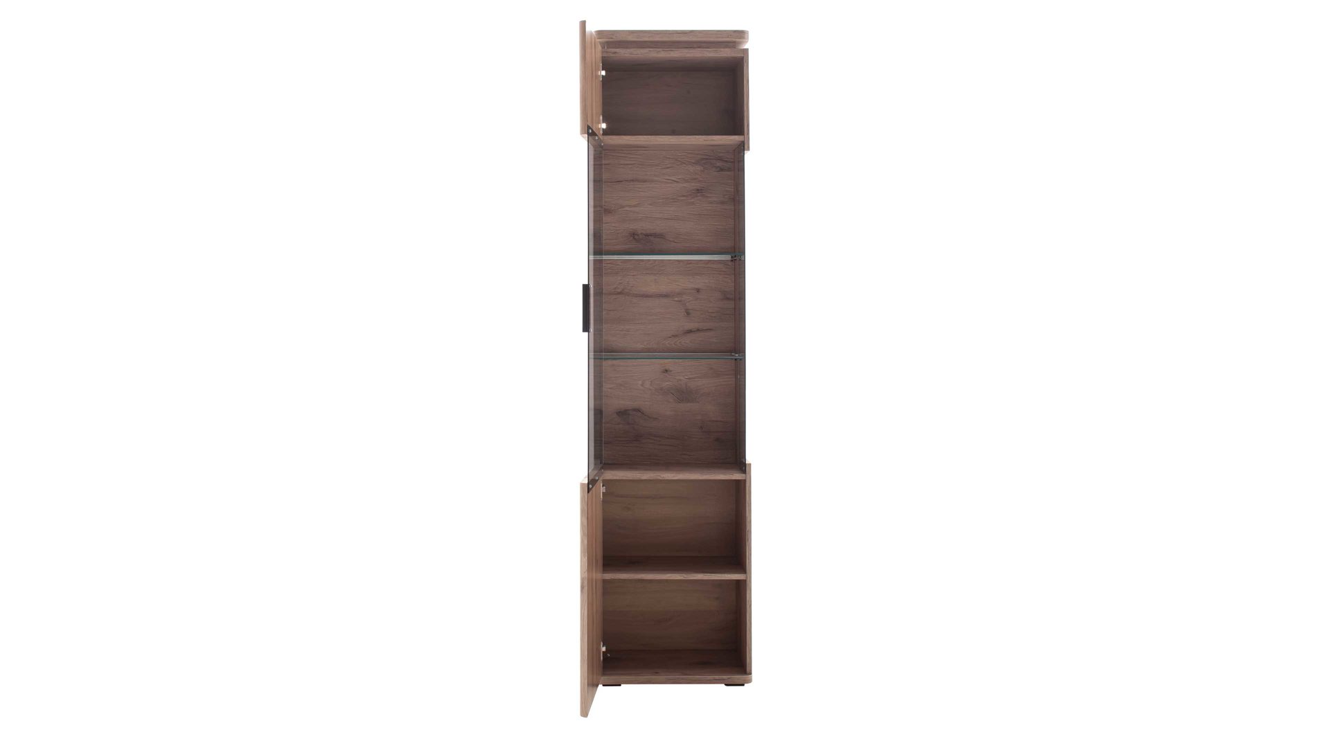 Vitrine Mca furniture aus Holz in Holzfarben Wohnprogramm Modena - Vitrine Viking Eiche - eine Tür, Breite ca. 50 cm